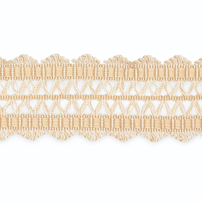 Schumacher Nikita Braid trim in Peche/Oyster (B181-3)