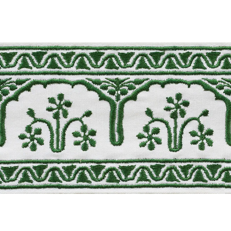Schumacher Nikola Tape trim in Emerald (74192)