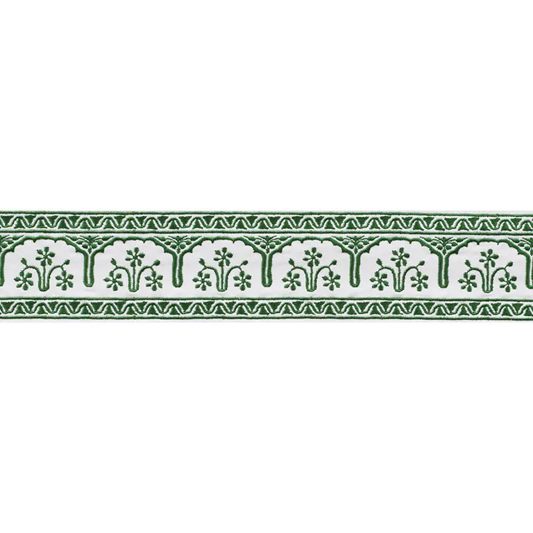 Schumacher Nikola Tape trim in Emerald (74192)