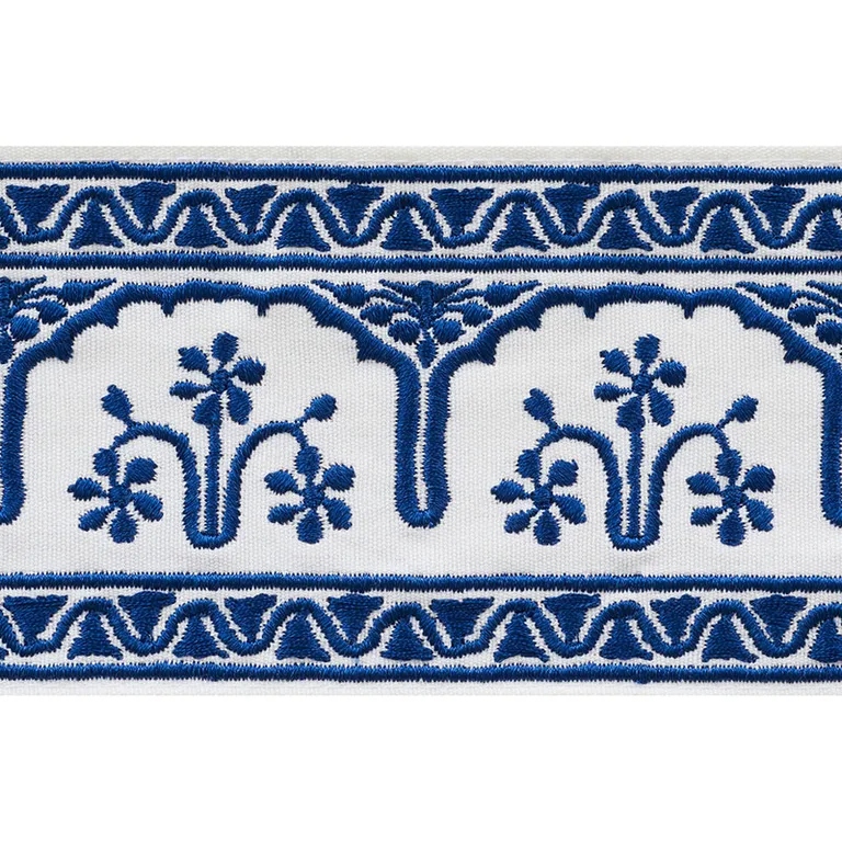 Schumacher Nikola Tape trim in Sapphire (74193)