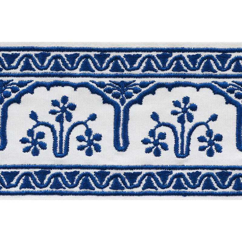 Schumacher Nikola Tape trim in Sapphire (74193)