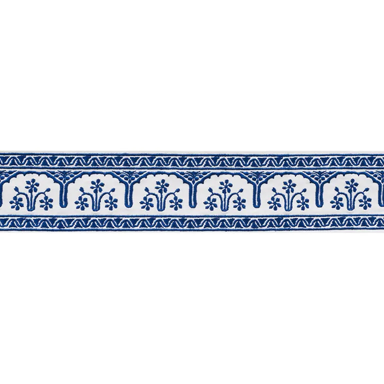 Schumacher Nikola Tape trim in Sapphire (74193)