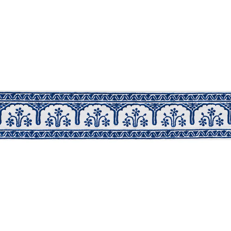Schumacher Nikola Tape trim in Sapphire (74193)