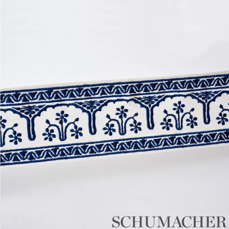 74193 | Nikola Tape - Sapphire Schumacher Nikola Tape trim in Sapphire (74193)