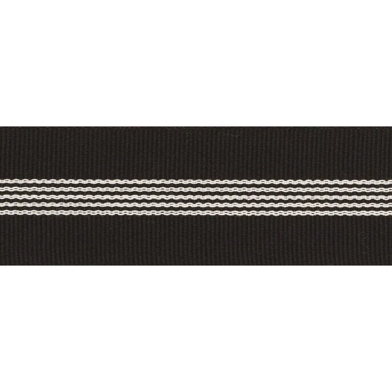 Schumacher Nilsson Tape Indoor/Outdoor trim in Black (73643)