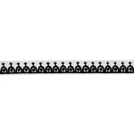 74155 | Noelia Embroidered Tape - Black on Ivory Schumacher Noelia Embroidered Tape trim in Black on Ivory (74155)
