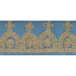 Schumacher Noelia Embroidered Tape trim in Cadet (74153)