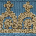 Schumacher Noelia Embroidered Tape trim in Cadet (74153)