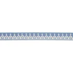 74157 | Noelia Embroidered Tape - Chambray Schumacher Noelia Embroidered Tape trim in Chambray (74157)