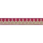 74152 | Noelia Embroidered Tape - Garnet Schumacher Noelia Embroidered Tape trim in Garnet (74152)