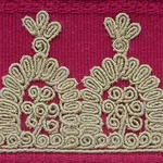 74152 | Noelia Embroidered Tape - Garnet Schumacher Noelia Embroidered Tape trim in Garnet (74152)
