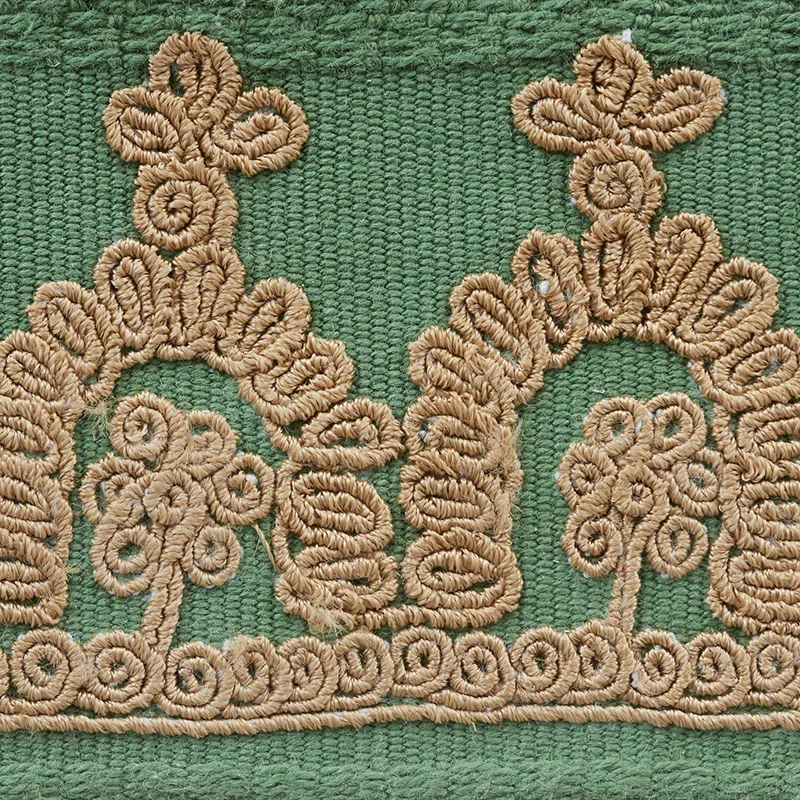 74151 | Noelia Embroidered Tape - Jade Schumacher Noelia Embroidered Tape trim in Jade (74151)