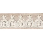 Schumacher Noelia Embroidered Tape trim in Natural (74159)