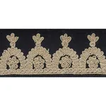 74154 | Noelia Embroidered Tape - Onyx Schumacher Noelia Embroidered Tape trim in Onyx (74154)