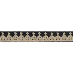 74154 | Noelia Embroidered Tape - Onyx Schumacher Noelia Embroidered Tape trim in Onyx (74154)