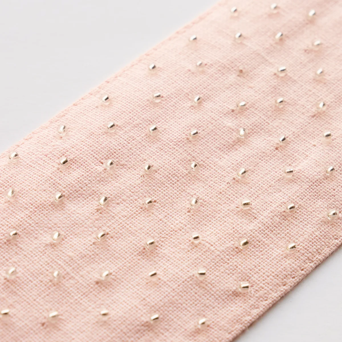70624 | Northern Lights Beaded Tape - Blush Schumacher Northern Lights Beaded Tape trim in Blush (70624)