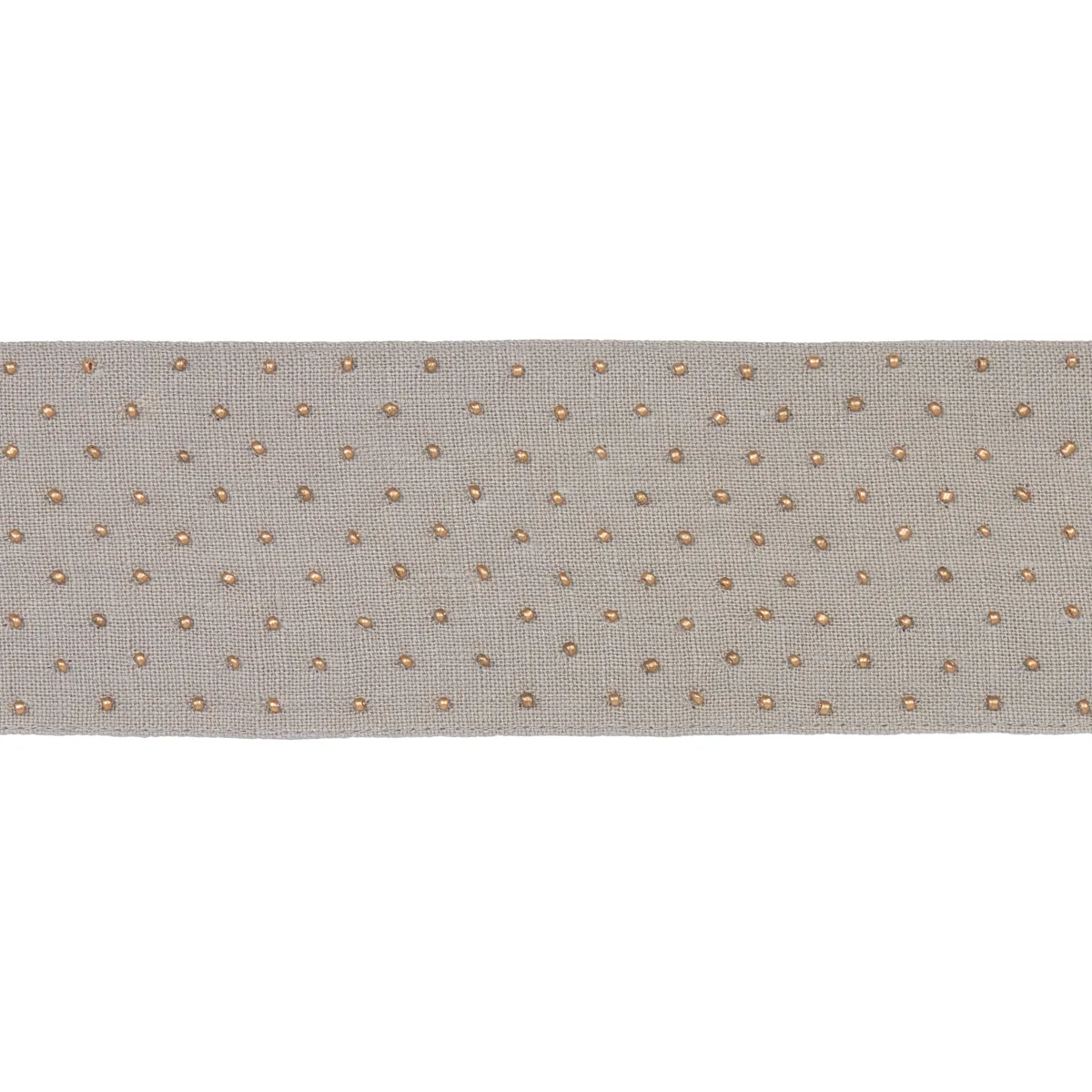 Schumacher Northern Lights Beaded Tape trim in Grey (70625)