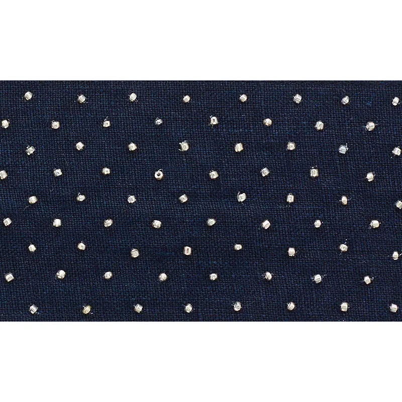Schumacher Northern Lights Beaded Tape trim in Navy (70621)