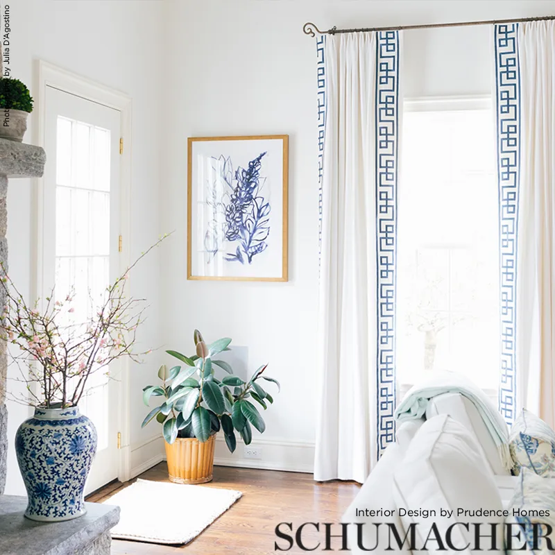 Schumacher Octavius Tape trim in Bleu (66165)