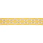 74333 | Ogee Embroidered Tape - Yellow Schumacher Ogee Embroidered Tape trim in Yellow (74333)