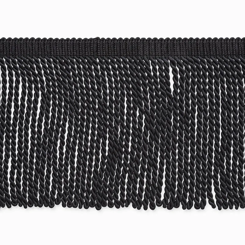 Schumacher Olivier Silk Bullion trim in Black (74743)