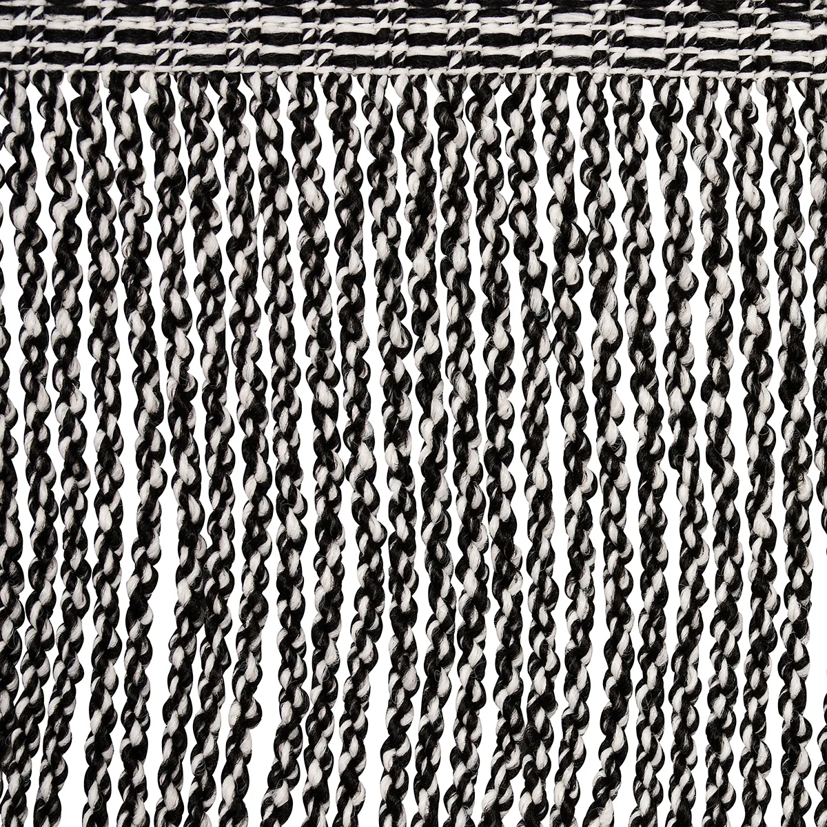 82833 | Outdoor Boullion Fringe Trim - Black Schumacher Outdoor Boullion Fringe Trim in Black (82833)