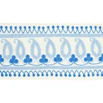 81230 | Paisley Embroidered Tape - Blues Schumacher Paisley Embroidered Tape trim in Blues (81230)