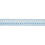 81230 | Paisley Embroidered Tape - Blues Schumacher Paisley Embroidered Tape trim in Blues (81230)