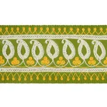 81232 | Paisley Embroidered Tape - Green & Yellow Schumacher Paisley Embroidered Tape trim in Green & Yellow (81232)
