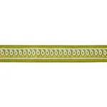 81232 | Paisley Embroidered Tape - Green & Yellow Schumacher Paisley Embroidered Tape trim in Green & Yellow (81232)