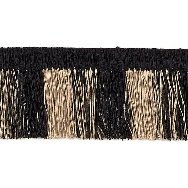 Schumacher Palm Frond trim in Lava Black (69280)