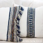 69281 | Palm Frond - Marine Schumacher Palm Frond trim in Marine (69281)