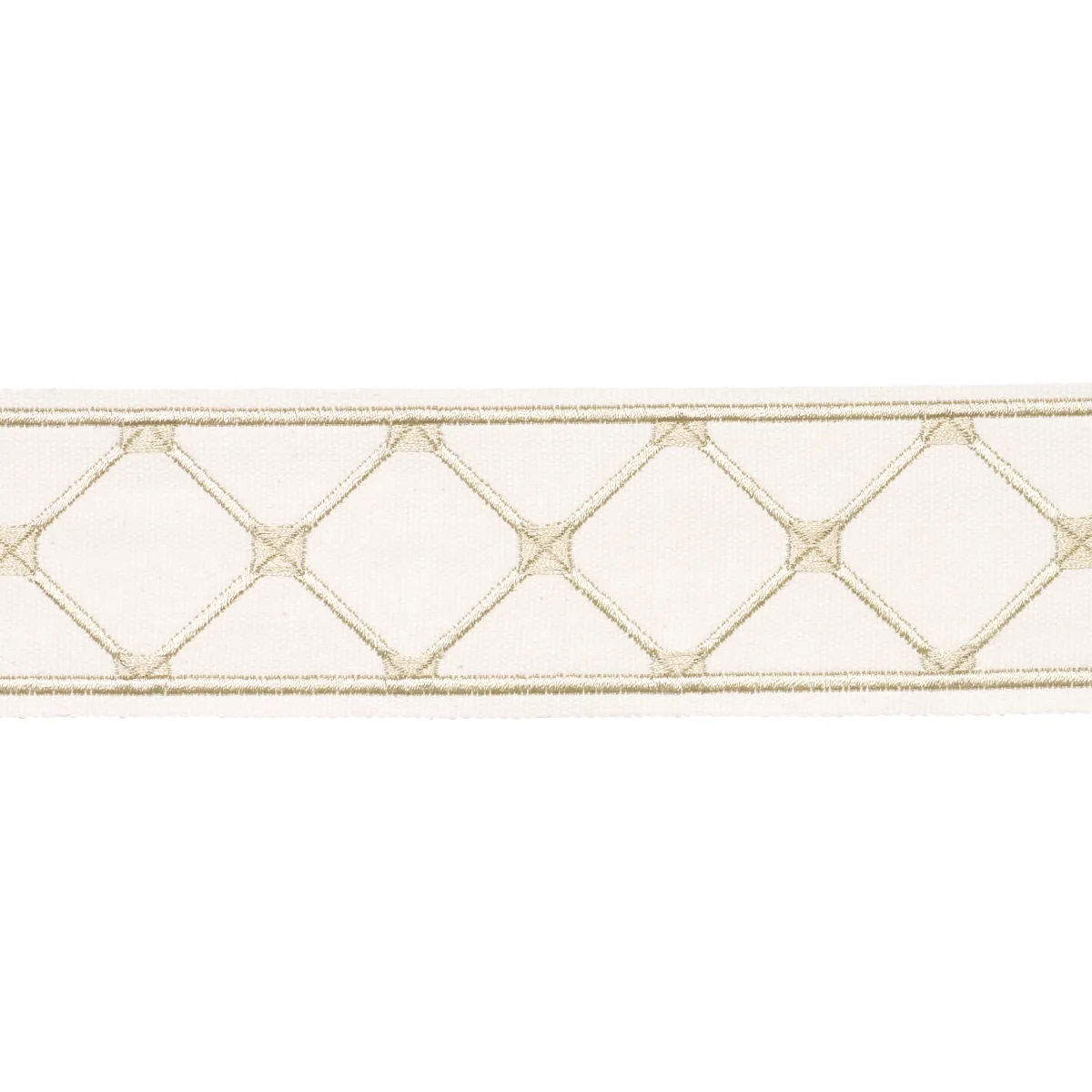 Schumacher Parisian Bamboo trim in Ivory (84603)