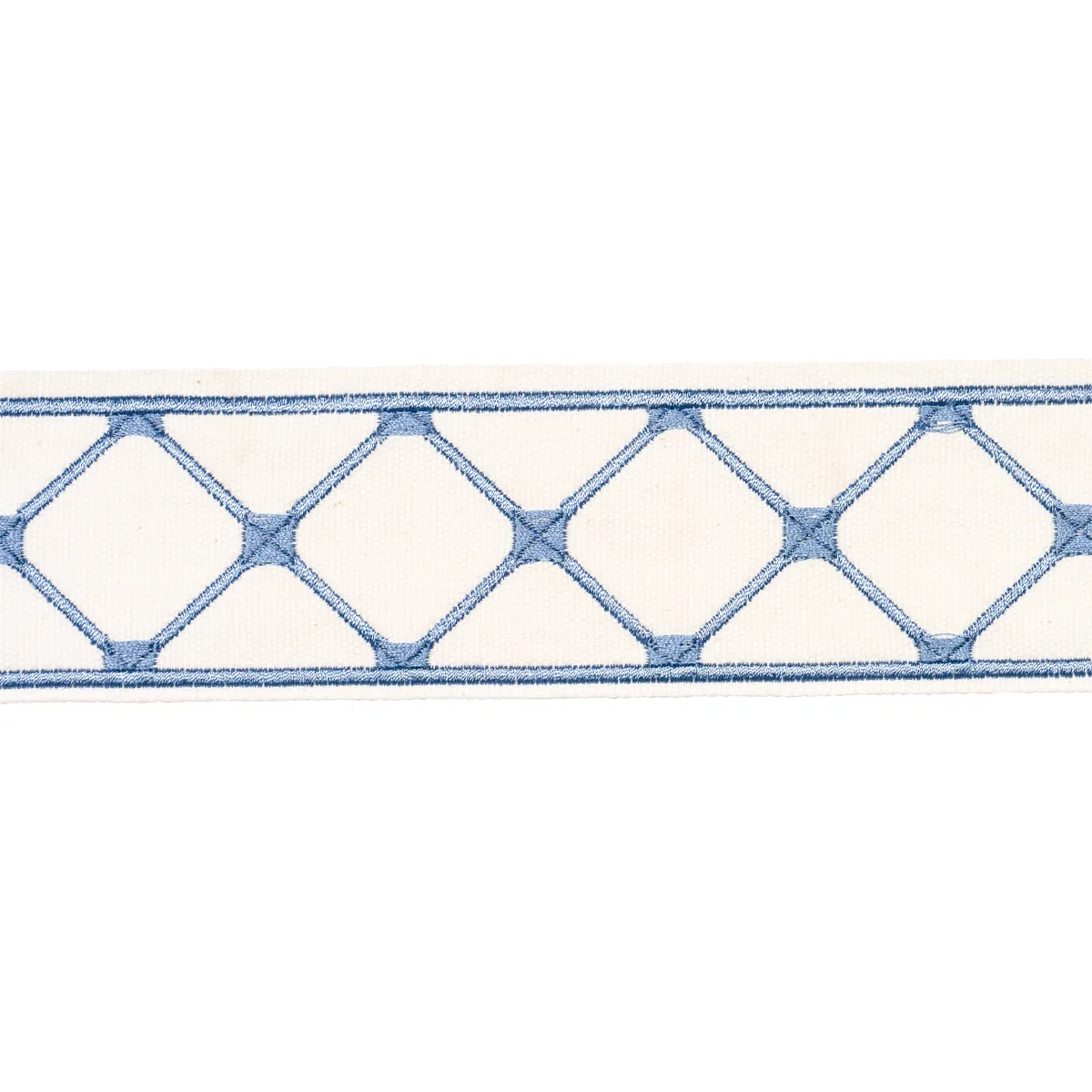 Schumacher Parisian Bamboo trim in Porcelain (84602)