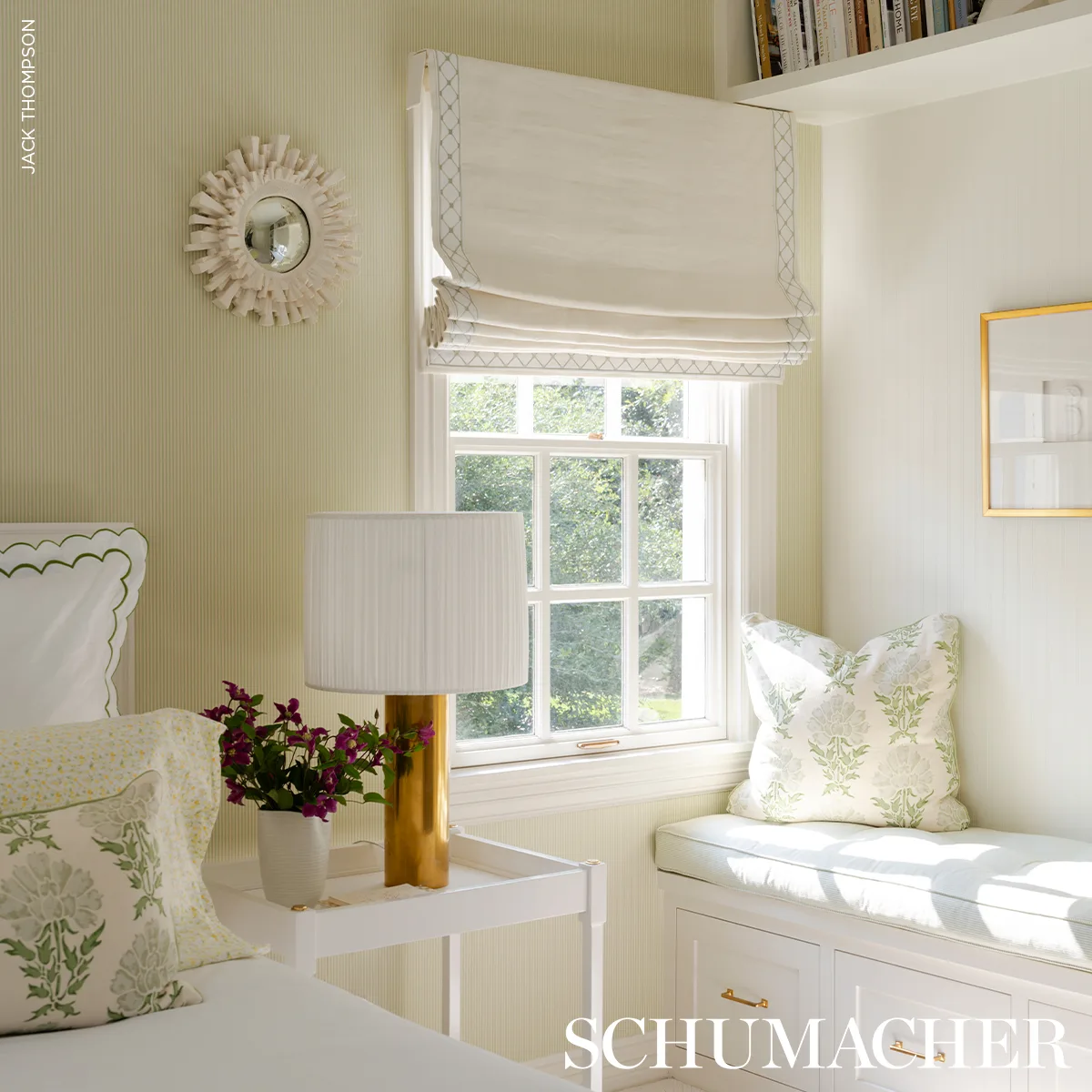 84602 | Parisian Bamboo - Porcelain Schumacher Parisian Bamboo trim in Porcelain (84602)