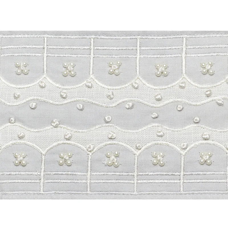 Schumacher Perla Tape trim in Dove (74382)