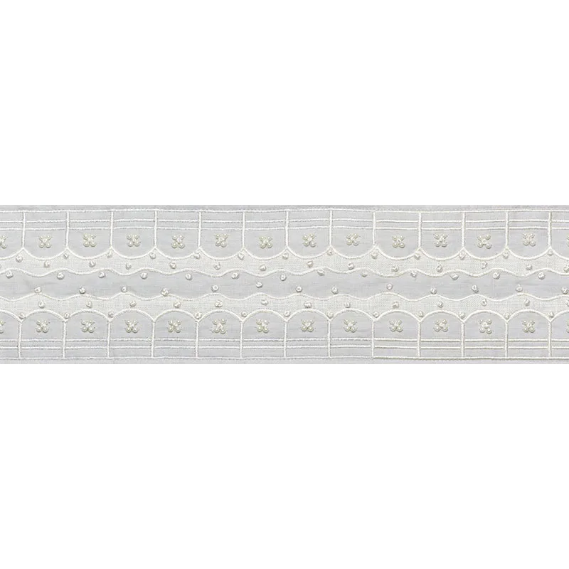 Schumacher Perla Tape trim in Dove (74382)