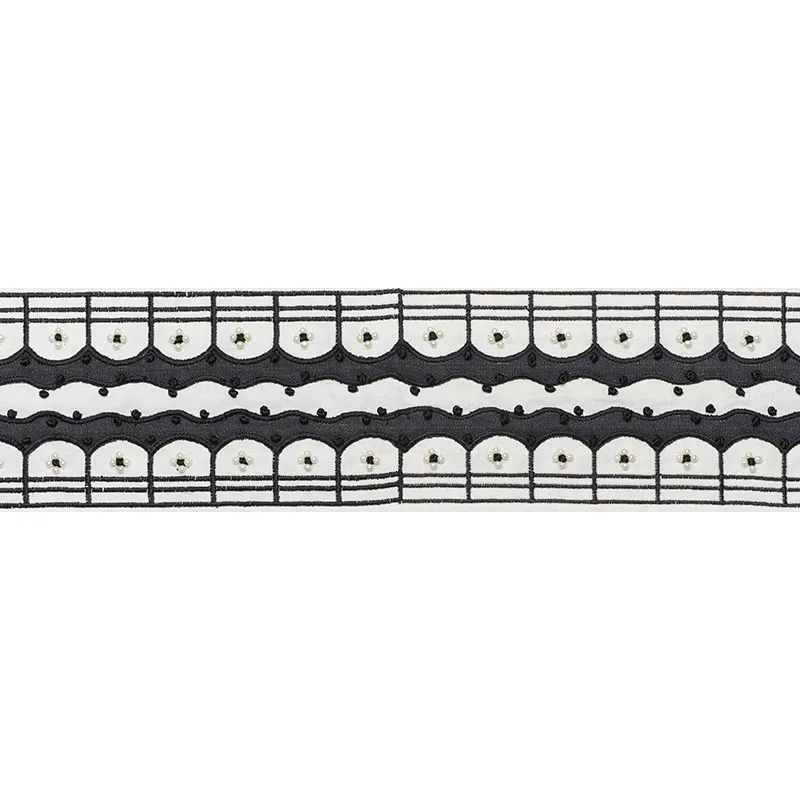 Schumacher Perla Tape trim in Noir (74381)