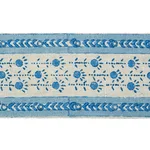 79101 | Pica Bella Hand Blocked Tape - Blue Schumacher Pica Bella Hand Blocked Tape trim in Blue (79101)