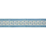 79101 | Pica Bella Hand Blocked Tape - Blue Schumacher Pica Bella Hand Blocked Tape trim in Blue (79101)
