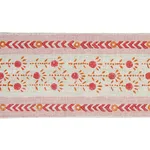 79100 | Pica Bella Hand Blocked Tape - Pink & Orange Schumacher Pica Bella Hand Blocked Tape trim in Pink & Orange (79100)