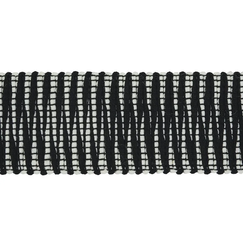 Schumacher Pierce Tape Indoor/Outdoor trim in Black (79411)