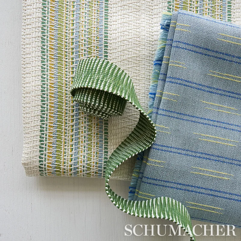79410 | Pierce Tape Indoor/Outdoor - Green Schumacher Pierce Tape Indoor/Outdoor trim in Green (79410)