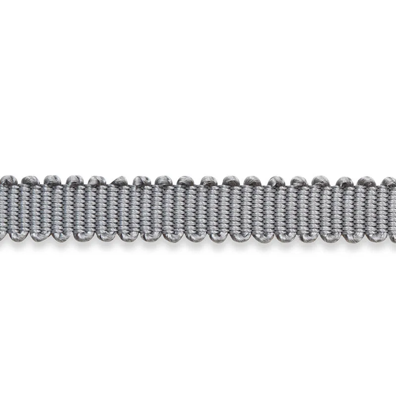 Schumacher Pierre Silk Gimp Extra Narrow trim in Grey (74633)