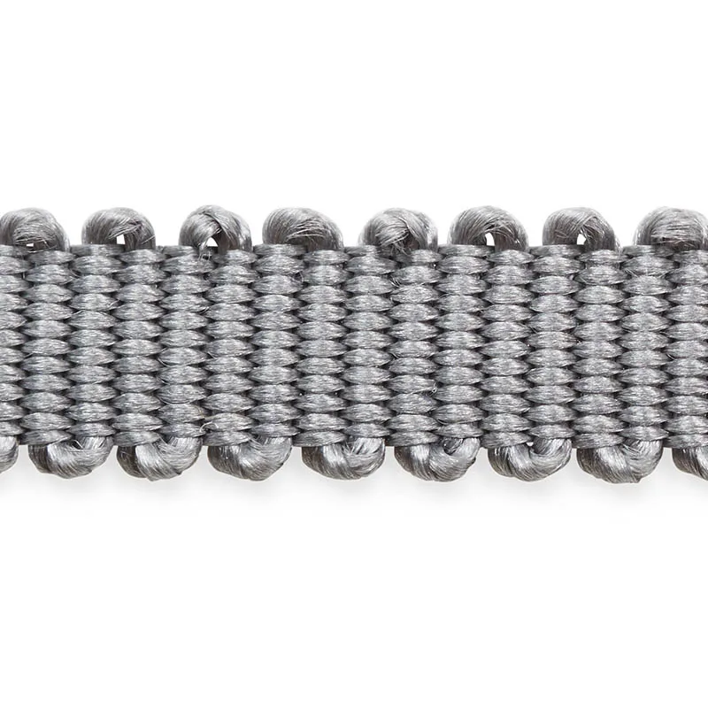 74633 | Pierre Silk Gimp Extra Narrow - Grey Schumacher Pierre Silk Gimp Extra Narrow trim in Grey (74633)