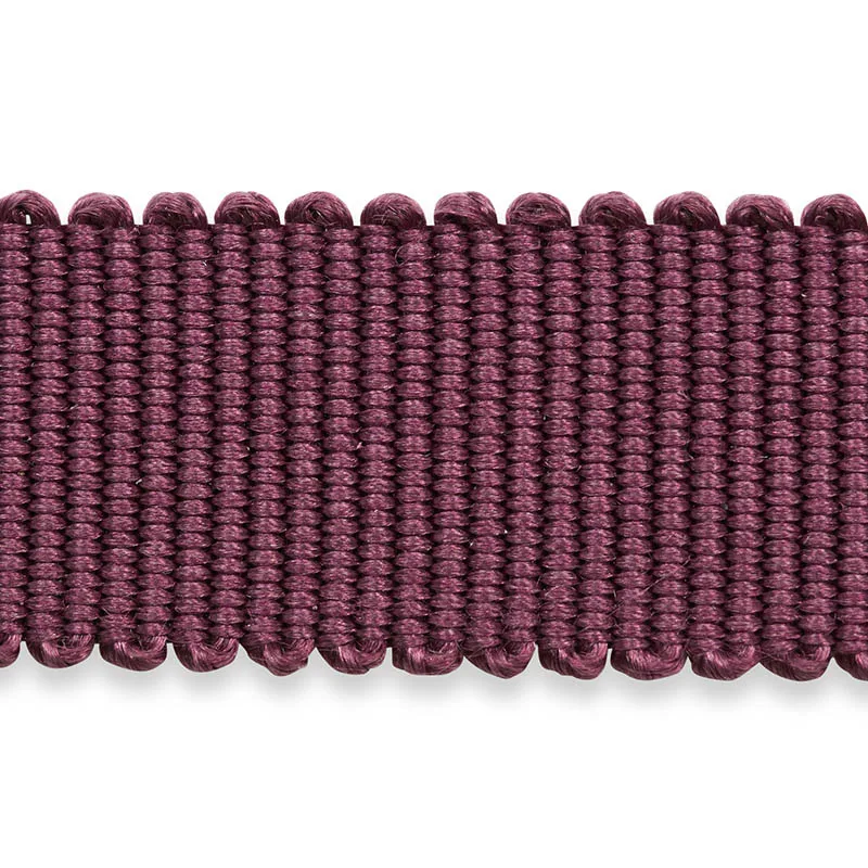 74655 | Pierre Silk Gimp Narrow - Eggplant Schumacher Pierre Silk Gimp Narrow trim in Eggplant (74655)