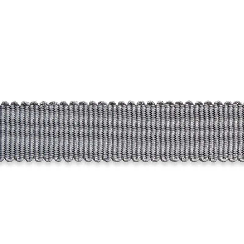 Schumacher Pierre Silk Gimp Narrow trim in Grey (74653)