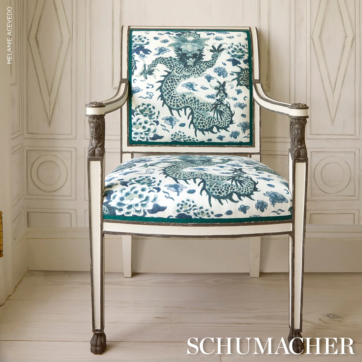 74647 | Pierre Silk Gimp Narrow - Peacock Schumacher Pierre Silk Gimp Narrow trim in Peacock (74647)