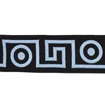 181254 | Plato Tape - Black and Sky Schumacher Plato Tape trim in Black and Sky (181254)