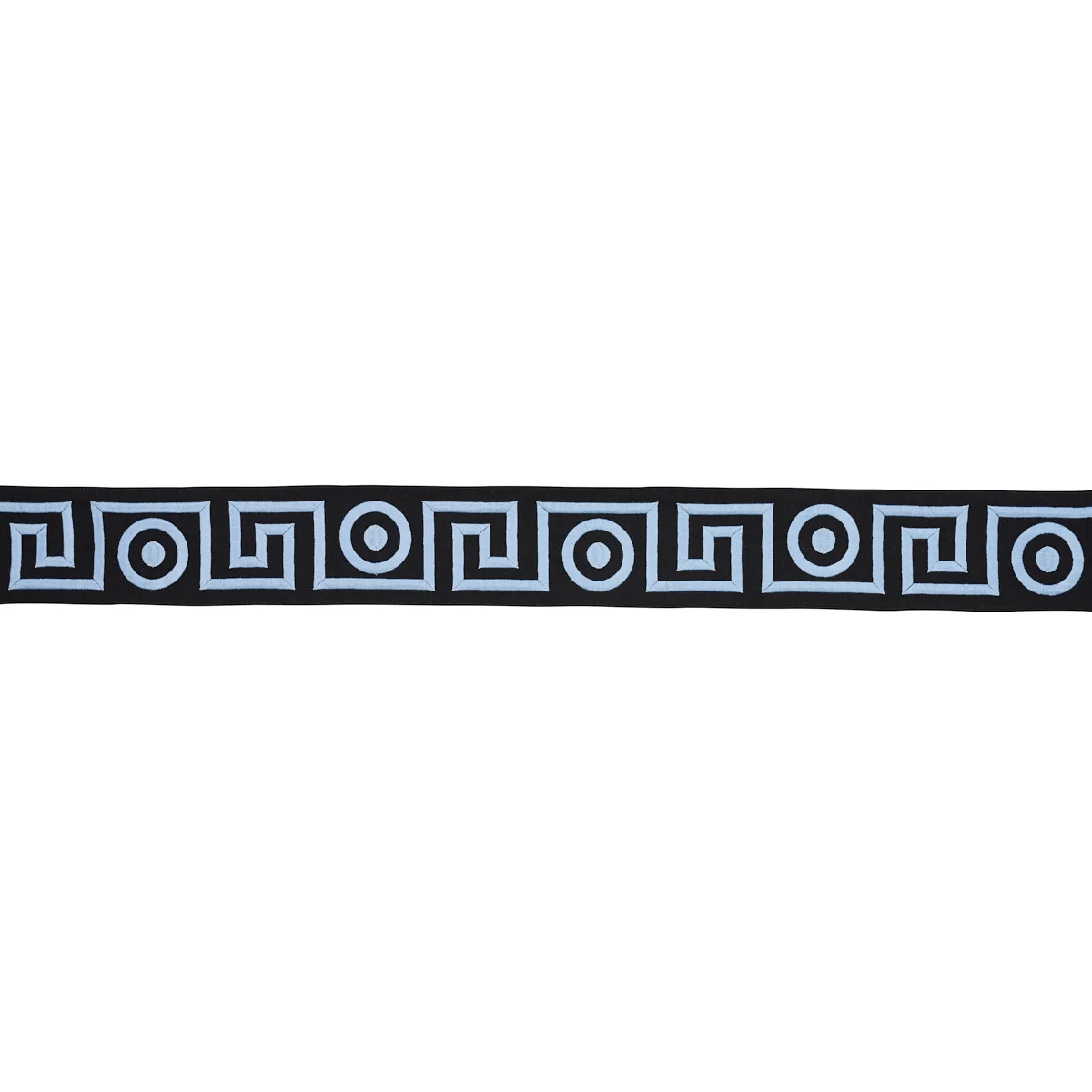 Schumacher Plato Tape trim in Black and Sky (181254)